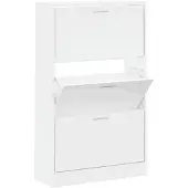 vidaXL Armoire à chaussure Blanc brillant 63x24x103 cm Bois ingénierie