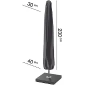 AeroCover Housse de Parasol AeroCover Anthracite (H230 x 30/40 cm)