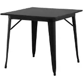 Ebuy24 Tempe table de salle à manger 80x80cm noir.