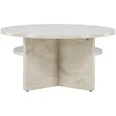 Ebuy24 Ålesund table basse Ø85cm beige.