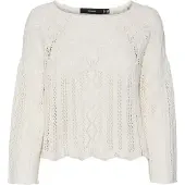 Vero Moda Pull-over 'GINGER' blanc cassé