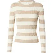 JDY Pull-over 'Plum' beige / beige foncé