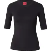 HUGO T-shirt 'Darnelia' noir / blanc