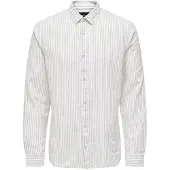 Only & Sons Chemise 'Caiden' gris clair / blanc