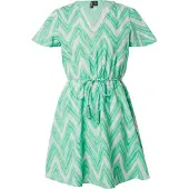 Vero Moda Robe 'DICTHE' émeraude / vert pastel / blanc