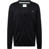 Gant Vestes en maille 'Classic' bleu foncé / gris argenté / rouge / noir