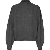Vero Moda Pull-over 'Leaf' gris foncé