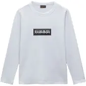 Napapijri T-Shirt 'S-CHAMOIS' noir / blanc