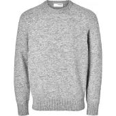 Selected Pull-over 'Rai' gris chiné