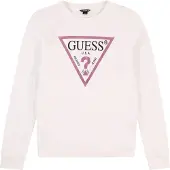 GUESS Sweat-shirt rose foncé / noir / blanc cassé