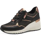 Marco Tozzi Baskets basses or / noir