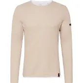 Key Largo Pull-over 'STEFANO' beige foncé / noir / blanc