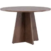 Ebuy24 Bootcut table de salle à manger Ø110 cm mocca.