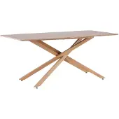 Ebuy24 Piazza table de salle à manger 90x180 cm mocca.