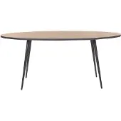 Beliani Table De Salle À Manger Ovale Effet Bois Foncé 180 X 90 Cm Ottawa