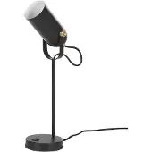 Beliani Lampe à poser noire 48 cm en métal en forme de cloche dans un style rétro moderne et élégant