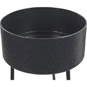 Beliani Support pour plantes noir ⌀ 24 cm LEIKA (24 x 50 cm)
