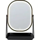Beliani Miroir de table LED DORDOGNE Doré