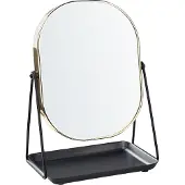 Beliani Miroir de table CORREZE Doré