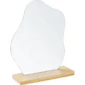 Beliani Miroir sur pied LOZERE Difforme Bois clair