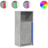vidaXL LED-Sideboard gris béton 42,5x34x100 cm Bois composite