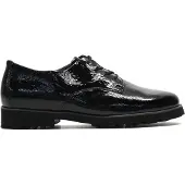 Waldlaufer Chaussure à lacets 'Komfort Schnürschuh Damen 772001-143 001 Lackleder in schwarz' noir