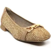 Caprice Ballerines noisette / or
