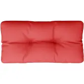 vidaXL Coussin de palette rouge 80x40x12 cm tissu