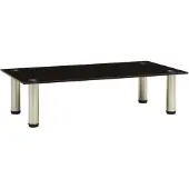 vidaXL Table TV 60x35x17 cm noir verre trempé
