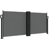 vidaXL Marquise latérale extensible Anthracite 100x600 cm