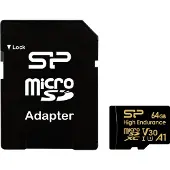 Silicon Power memory card microSDXC 64GB High Endurance + adapter