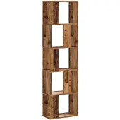 vidaXL Bibliothèque 5 niveaux vieux bois bois d'ingénierie