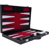 Longfield Backgammon De Voyage 11 Pouce - 28 Cm Rouge