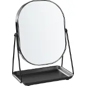 Beliani Miroir de courtoisie 20 x 22 cm noir CORREZE