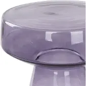 Beliani Table D'appoint En Verre Gris Laguna