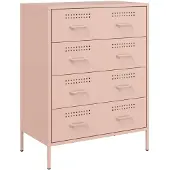vidaXL Sideboard Rosa 68x39x89 cm Acier