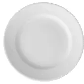 Hendi Assiette plate en porcelaine blanche | 20 cm (12 pièces)
