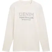 Tom Tailor DENIM T-Shirt noir / blanc cassé