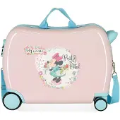 Disney unisex pour enfant. 2419821 Valise enfant Minnie Florals 2 roues multidirectionnelles rose clair (OSFA), Casuel, ABS/Polycarbona