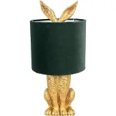 Clayre & Eef Lampe de table Lapin Ø 20x43 cm Vert doré Polyrésine