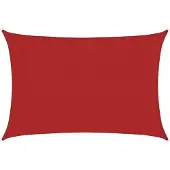 vidaXL Voile d'ombrage 160 g/m² Rouge 3x4 m PEHD
