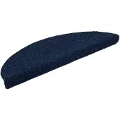 vidaXL Tapis d'escalier autocollants 5 pièces 56 x 17 x 3 cm Bleu marine Demi-rond