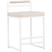 Venture Home Opelika tabouret de bar velours beige.