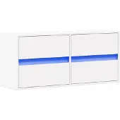 vidaXL Armoire TV murale avec éclairage LED blanc 100x31x45 cm