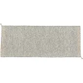 Muuto Ply Tapis en Polyester Recyclé pour l'intérieur et l'extérieur 80 x 200 cm | Black | White