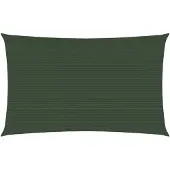 vidaXL Voile d'ombrage 160 g/m² Vert foncé 3x5 m PEHD