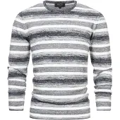 INDICODE JEANS Pull-over 'Manfred' bleu marine / bleu nuit / blanc