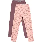 Minymo Leggings violet / rose / rose foncé