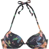 LASCANA Hauts de bikini 'Malia' bleu nuit / bleu clair / orange / rose