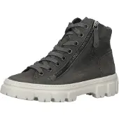 Paul green Bottines à lacets gris foncé / blanc